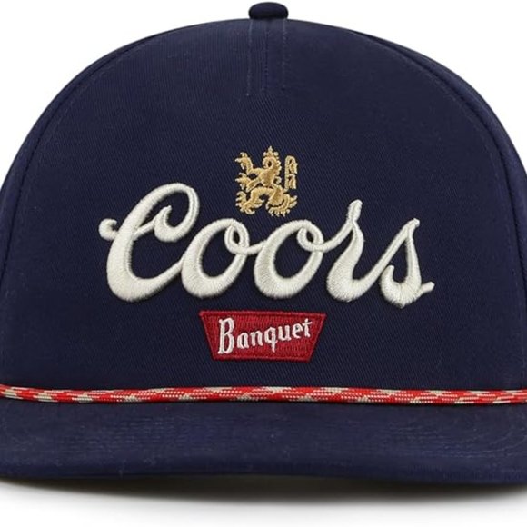 Officially Licensed Coors Banquet Beer Coachella Rope Hat, Navy, Snapback, NWT - Picture 1 of 3